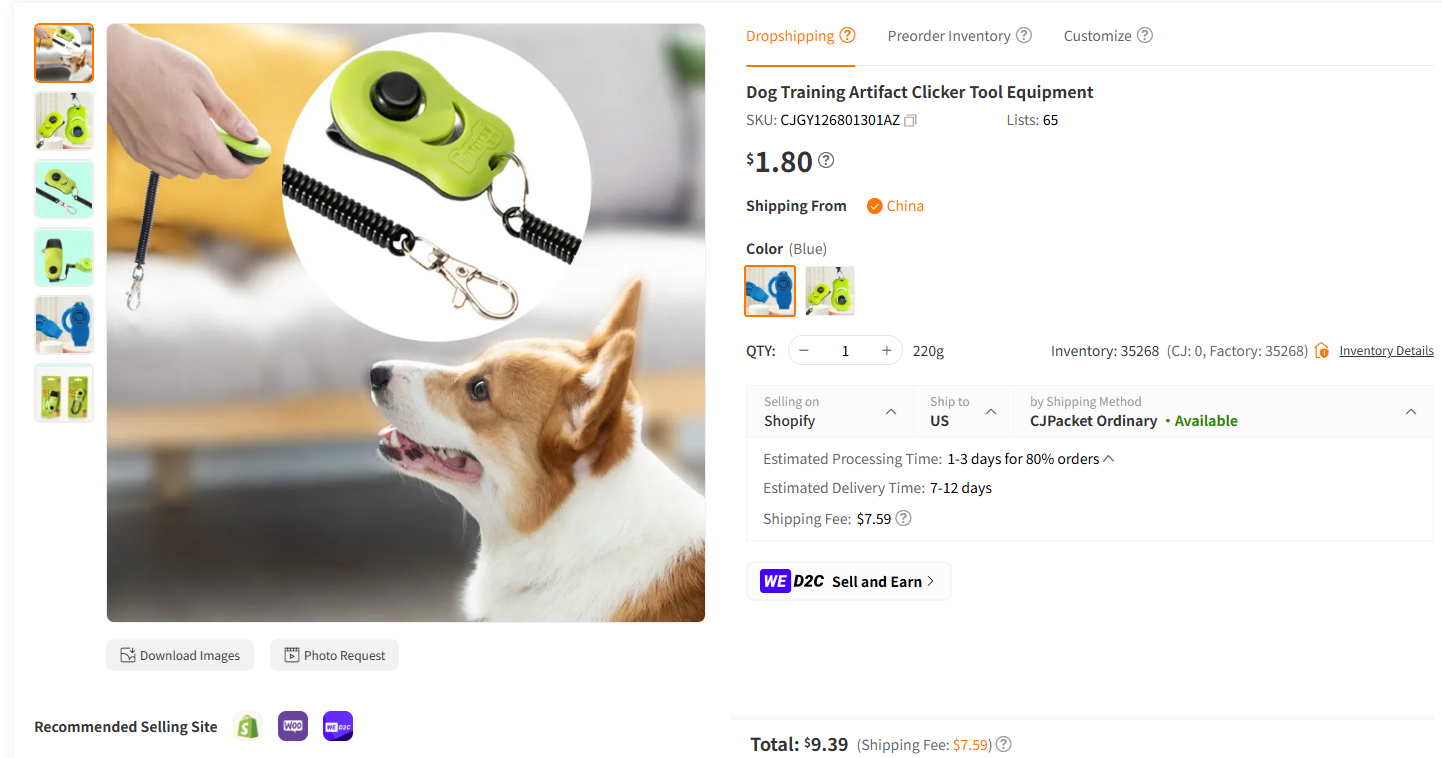 Dog Training Clicker Kit